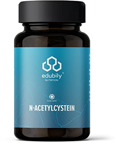edubily nutrition® N-Acetyl-L-Cystein - 150 mg reines N-Acetylcystein (NAC) pro Kapsel - nicht hochdosiert - ohne Zusatzstoffe - 180 Kapseln im Braunglas