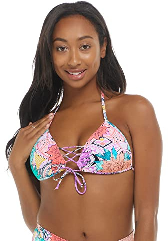 Baby Love Molded Cup Push Up Triangle Bikini Top Swimsuit