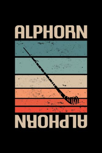 Retro Alphorn Music Book: Alphorn music book for Alphornist, 6 x 9 with 120 pages, blank staff, softcover