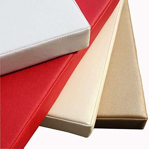 RAKTOV Custom Waterproof Bench Cushion Luxury PU Leather Bench Pad Thicken Foam Bay Window Seat Cushion Shoe Bench Pad Long Pillow for Settee Kitchen Tatami Garden