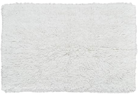 Allure Tumble Twist Bath Mat Deep Pile, 100% Cotton, Large Size 55 x 90cm, Super Soft & Absorbent, Easy Care & Washable (White)