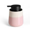 Autumnlife Seifenspender Keramik Spülmittelspender Rosa, 350ml Nachfüllbar Seifenspender mit Groß Pumpenkopf, Reaktive Glasur Porzellan Soap Dispenser Geeignet für Bad, Küche