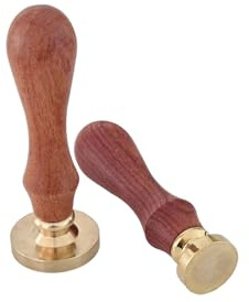 Sigillstämpelset | 2 stycken | olika storlekar 20 mm – 30 mm | bröllopsstämpel för fräsning | egendesign | DIY | vaxtätning med handtag | anpassa själv | logotyp bröllop (20 mm)