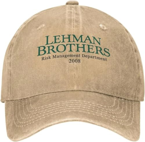 Casquette de baseball unisexe chapeau de camionneur décontracté pour adultes casquette de baseball avec fermeture arrière gestion des risques Lehman Brothers cadeaux d'extérieur pour le printemps