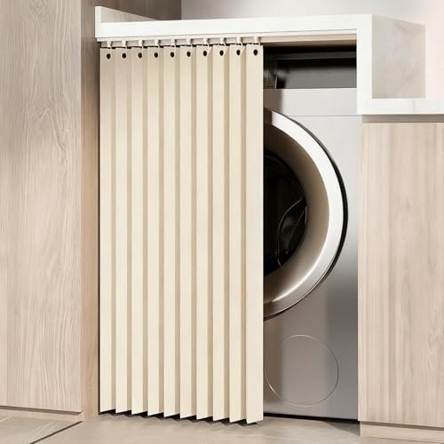Hengrongshen Tenda per armadio con guide scorrevoli, tende antipolvere, tende per armadi, tende per cucina, soggiorno, bagno (70 x 80 cm)
