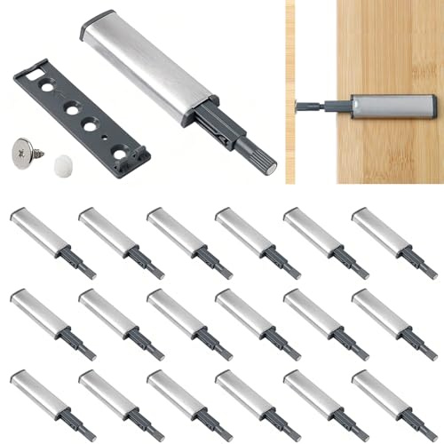 20PCS Push to Open Door Catches, Soft Close Magnetic Door Catch Magnetic Push to Open Latch Heavy Duty Cupboard Latches Cabinet Doors Damper for Cabinet Drawer Wardrobe Doors