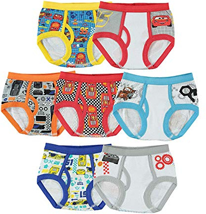 Disney Boys' 845329littleboys Briefs, Cars Tdlr7pk, 2-3 Years (Pack of 7)