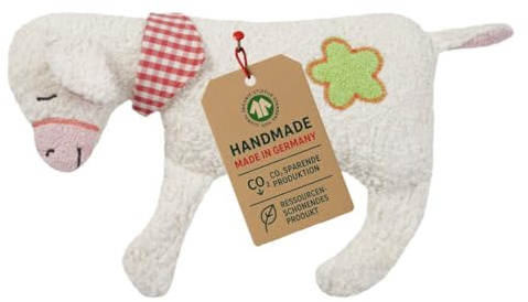 Efie épeautre Grain de culture biologique contrôlée Coussin chauffant Mouton avec fleurs, Bio, certifié GOTS, 100% fabriqué en Allemagne