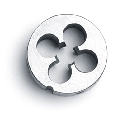 GSR Gewindeschneideisen nach DIN EN 22568 (DIN 223), B HSS Schneideisen, Metrisch, M1,2 x 0,25, Gewindeschneider für Außengewinde, Rechtsgewinde, beidseitiger Anschnitt, Hand- & Maschinengebrauch