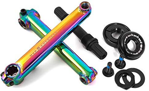 KHEbikes KHE MVP BMX - Set manovella 8T US BB CrMo 19 mm, asse 170 mm, braccio Oil-Slick Jet-Fuel