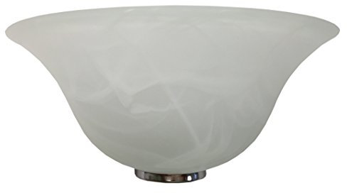 ONLI - Applique/lampada da parete in vetro bianco effetto marmorizzato.. Supporto in metallo