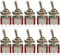 CESFONJER 10 Piezas Mini Interruptor de Palanca, AC 125V 6A / 250V 2A ON-Off-ON 3 Pines 3 Posiciones SPDT Interruptor Rocker Switch de (Rojo)