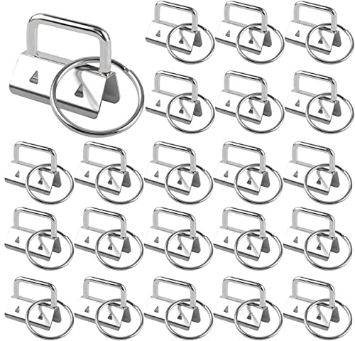 40 Pièces Bracelet de Matériel Porte-Clés matériel porte-clés et wristlet | Matériel de Porte-clés pour Cordon porte cle materiel pince Valises et Sacs, Ceintures Tissées à la Main,25MM