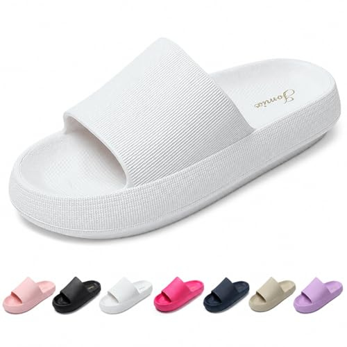 JOMIX Chanclas Mujer Piscina Sandalias Mujer Verano Chanclas con Plataforma Playa Mar Baño Ducha Zapatillas Casa Chanclas Suaves Suela Gruesa