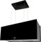 GURARI chapeau îlot 333 90 BL Pr, chapeau îlot de recirculation 90cm, chapeau de plafond, 1000m³/h, verre noir, 4 niveaux, affichage, LED