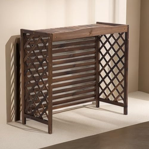 HRXQ Funda Aire Acondicionado Exterior Cubre Aire Acondicionado Exterior Flor De Pie para Ocultar Aire Acondicionado Cubreradiadores para Decoración Exterior Unidad (Size : S)