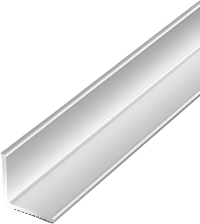 Raouoae Tira Angular Autoadhesiva De Aluminio 90cm - 3 Piezas, Perfil Para Transición Techo/pared, Riel Decorativo Fácil Instalación, Acabado Moderno(Silver,10x10mm)