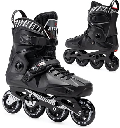 ATTABO Patines en Línea Riftskates 40-45 EU Negro Versátiles Patines Freestyle Patinar por la Ciudad o Trucos de Patinaje Rodamientos Duraderos ABEC-9 Ruedas PU 85A Ligero y Cómodo