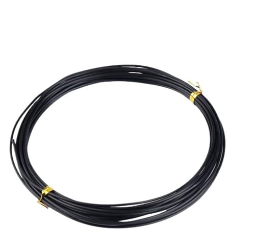 Fil De Fer Pour Bonsaï Fil d'entraînement for bonsaï en aluminium anodisé (noir), 5 m au Total, 5 tailles (1,0 mm, 1,5 mm, 2,0 mm, 2,5 mm, 3 mm) for les formes de plantes Fil De Ligature Bonsai(1.5mm)