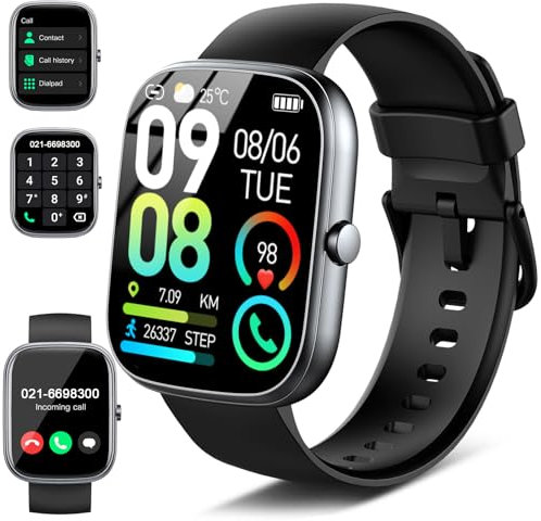 Smart Watch for Men Women Answer/Make Calls, 1.91Fitness Watch with Heart Rate/Sleep Monitor/Step Counter, Fitness Tracker 110+ Sports Activity Trackers, IP68 Waterproof Smartwatch for IOS Android