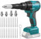 HuuppHip Cordless Rivet Gun Compatible with Makita 18V Batteries, 3/16 5/32 1/8 Brushless Rivet Gun with Adjustable Speed, LED Light & 20 Rivets, Portable Rivet Nut Gun Kit (Battery not Included)