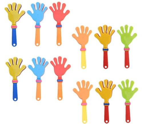 VILLFUL 12piezas Aplaudidores De Mano Plásticos Coloridos Juguetes De Ruido Para Fiestas Divertidas y Entretenimiento Infantil