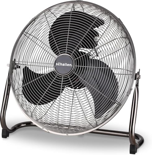 MP Essentials Large 18 (45cm) High Velocity Air Circulator Sturdy Floor Fan (Gunmetal Grey Black)