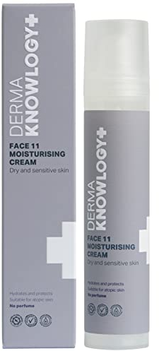 DermaKnowlogy | FACE11 | Gesichtscreme | Spendet Feuchtigkeit & Stärkt | Für Trockene Atopische Haut | Allergiker Zertifiziert | Ohne Parfum | Vegan | 50ML