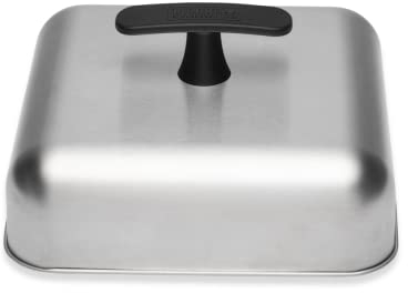 Weber Cloche de Cuisson (26 x 26cm), idéal pour Faire Fondre Le Fromage pour Les Hamburgers, la Cuisson à la Vapeur, pour Une Distribution Uniforme de la Chaleur - Argent (6783)
