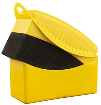 Tampone Applicatore per Medicazioni per Pneumatici, con Spugna per Applicazione di Copertura Spugna per la Cura dei Pneumatici per L'applicazione di Gel per Pneumatici e (yellow)