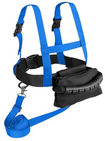 Alnicov Harnais d'entraînement pour Ski et Snowboard Harnais de Ski avec Laisse et Sac Amovibles, Accessoires d'enseignement de Ski de contrôle de Vitesse