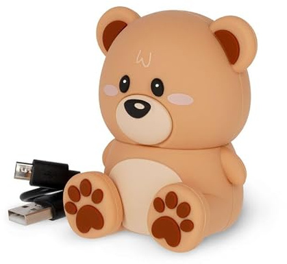 Legami - Wireless Speaker with Stand, The Sound of Cuteness, Teddy Bear Theme, Rechargeable, USB Cable Included, Can be Used as a Mobile Phone Holder, 6 x 8 x 5 cm