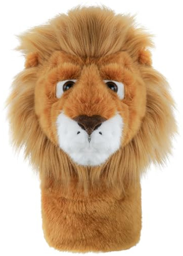LZFAN Housses de club de golf en forme d'animal pour bois et conducteurs, cadeau amusant pour conducteur de golf, cadeau pour homme et femme, lion en peluche