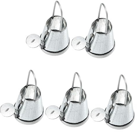 Toyvian Ausgefallenes Gießkannen-Set Für Den Innenbereich 5-teilig Miniatur-gießkessel Aus Eisen Mini-hauszubehör Landschaftsmodelle