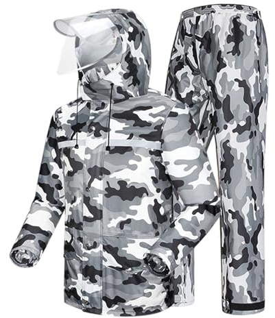 Combinaison de Pluie Homme Femme de Travail Tenue de Pluie Homme Femme Veste Imperméable + Pantalon Imperméable Vêtements Imperméables Ensemble Impermeable 2 Pieces Veste Réfléchissante + Surpantalon