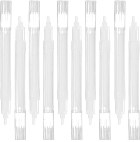 Hemobllo Lot de 10 Marqueurs Vides Rechargeables 5,31×0,59 Corps Épaissi Antidérapant pour Peinture Acrylique, Encre, Huile – Recharge Rapide Sans Gaspillage pour Dessin, Graffiti, Customisation
