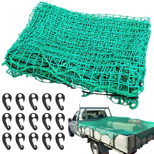 Cargo Nets Heavy Duty, Net Cargo Net for Pickup Truck, Truck Cargo Netting, Roof Rack Cargo Net for Van Trailer Net Tie-Down Mesh Elasticated Polyethylene Bungee Netting for Luggage & Garden- 2.5x3.5M