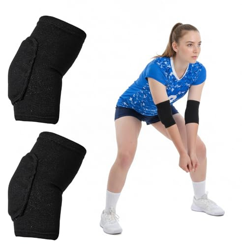 CIATBYYJ 1 Pair Compression Elbow Pads Arm Brace Support Volleyball Basketball Tennis Fitness Arm Protector Compression Breathable with Padded for Men Women(XS)