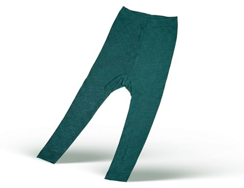 Hinzling Wolle-Seide Hose (Waldgrün/ 74/80) – Weiche Hose aus 70% Merinowolle und 30% Seide – Temperatur ausgleichend & atmungsaktiv – Nachhaltig hergestellte Babykleidung