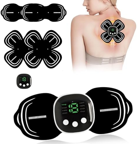 BENTENG Wireless Rechargeable TENS Machine,TENS Machine for Pain Relief,The Wireless Tens Module Gives Instant and targeted Pain Relief for Back,Neck,Shoulder,Knee,Body,4pack (Black)