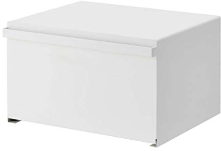 Yamazaki 4352 TOWER Brotkasten, Weiß, Stahl, Minimalistisch, 40 x 34,5 x 24 cm