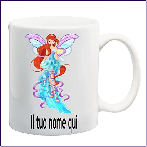 TAZZA MUG, FATA BLOOM, PERSONALIZZATA CON NOME FRASE O FOTO - IDEA REGALO ADATTA A WINX