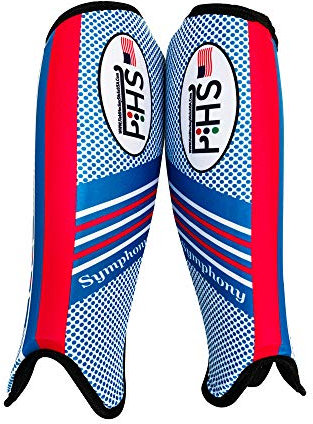 Parastinchi da hockey con cinghie, Bianco Rosa Teal Blu, S