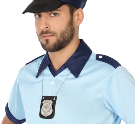 ATOSA placa policía con cordón para disfraz de agente o detective