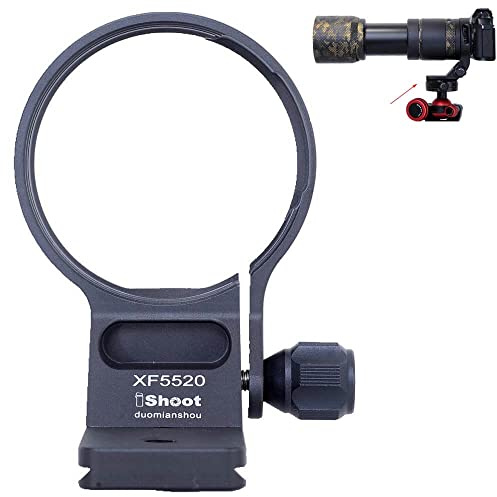 iShoot Anneau de Montage pour Trépied Bague Collier d'Objectif Compatible avec Fuji XF 70-300 f/4-5.6 R LM OIS WR Fujifilm XF 55-200mm f/3.5-4.8 R LM OIS, Support Plaque de dégagement Rapide Arca Fit