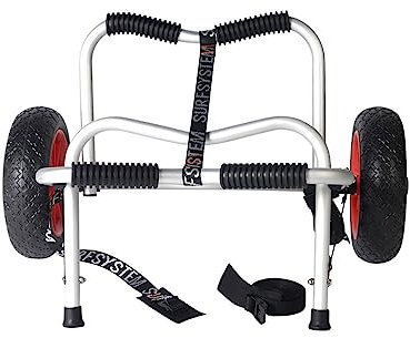 SURF SYSTEM - Carro de Aluminio para Sup/Kayak - Un Carro Ligero y Plegable, Todo Terreno, Ideal para Transportar tu Canoa, Kayak, Sup o Sup Inflable