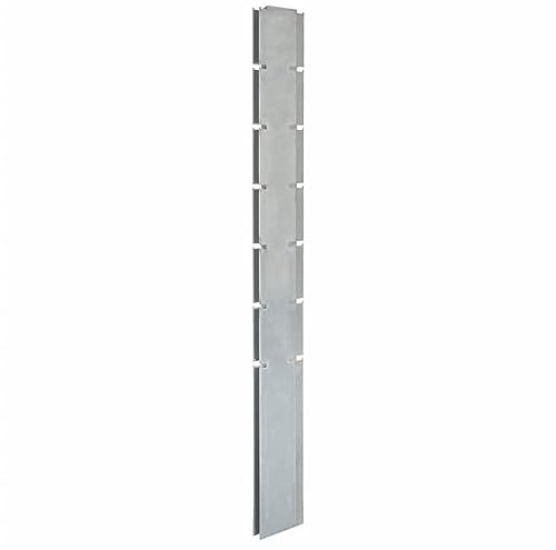 vidaXL Zaunpfosten 40 STK., Gartenpfosten für 180 cm hohe Metallzaun, Zaunpfahl für Garten Bauernhof, Gartenzaun Metallpfosten, Silbern 180 cm Verzinkter Stahl