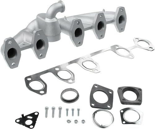 TBVPARTS Colector De Escape 2.5 TDI AXD 070253017A 070253017B 070253017 Con Juego De Juntas Hecho De Hierro Dúctil Colector Escape Toureg 2.5 TDI AXE BAC Colector 2.5 TDI