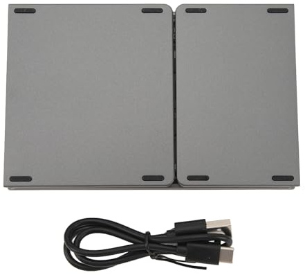 Brilluxa Teclado BT Plegable, Teclado portátil sin Cables con Panel táctil, Teclado inalámbrico de Bolsillo Recargable para Android, Tableta portátil
