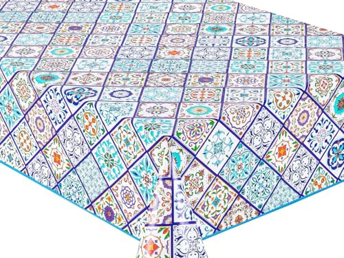 Home Direct Tovaglia in Tela Cerata PVC, Lavabile, Copritavolo, 100 cm X 140 cm,